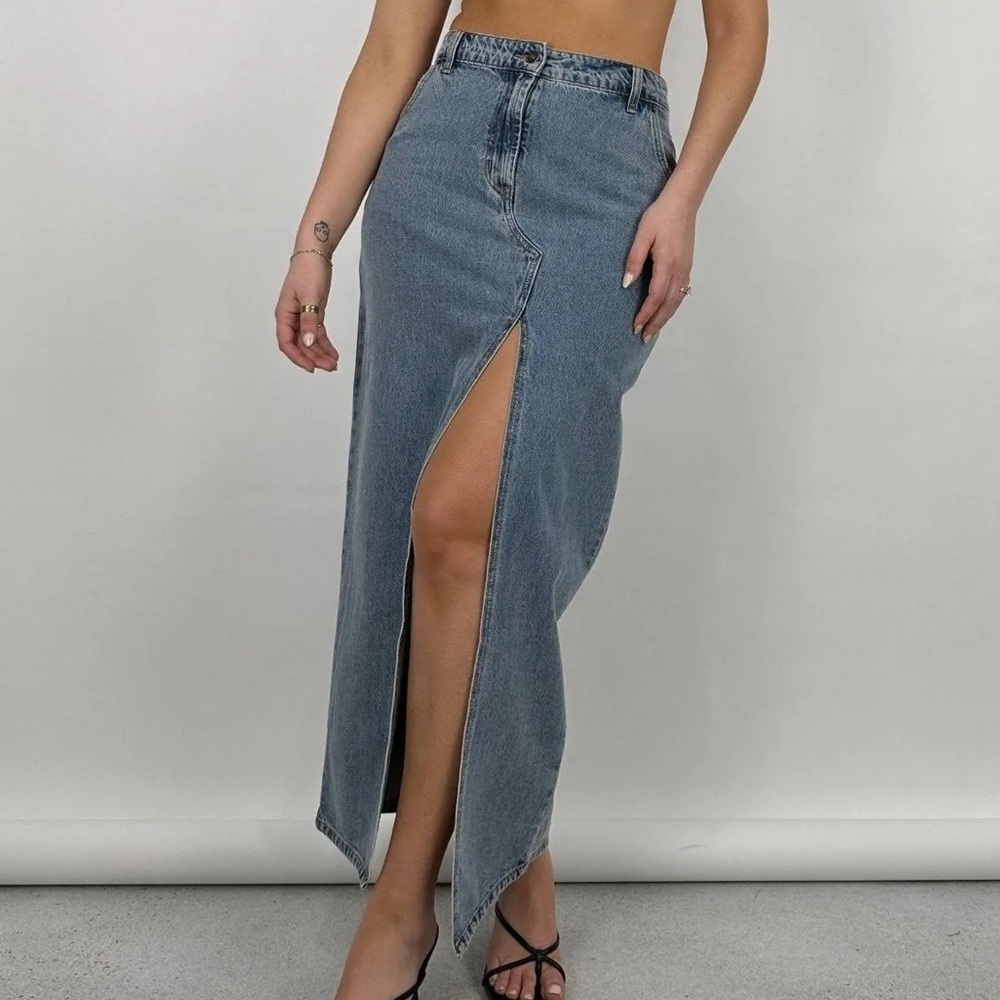 Lioness denim maxi skirt